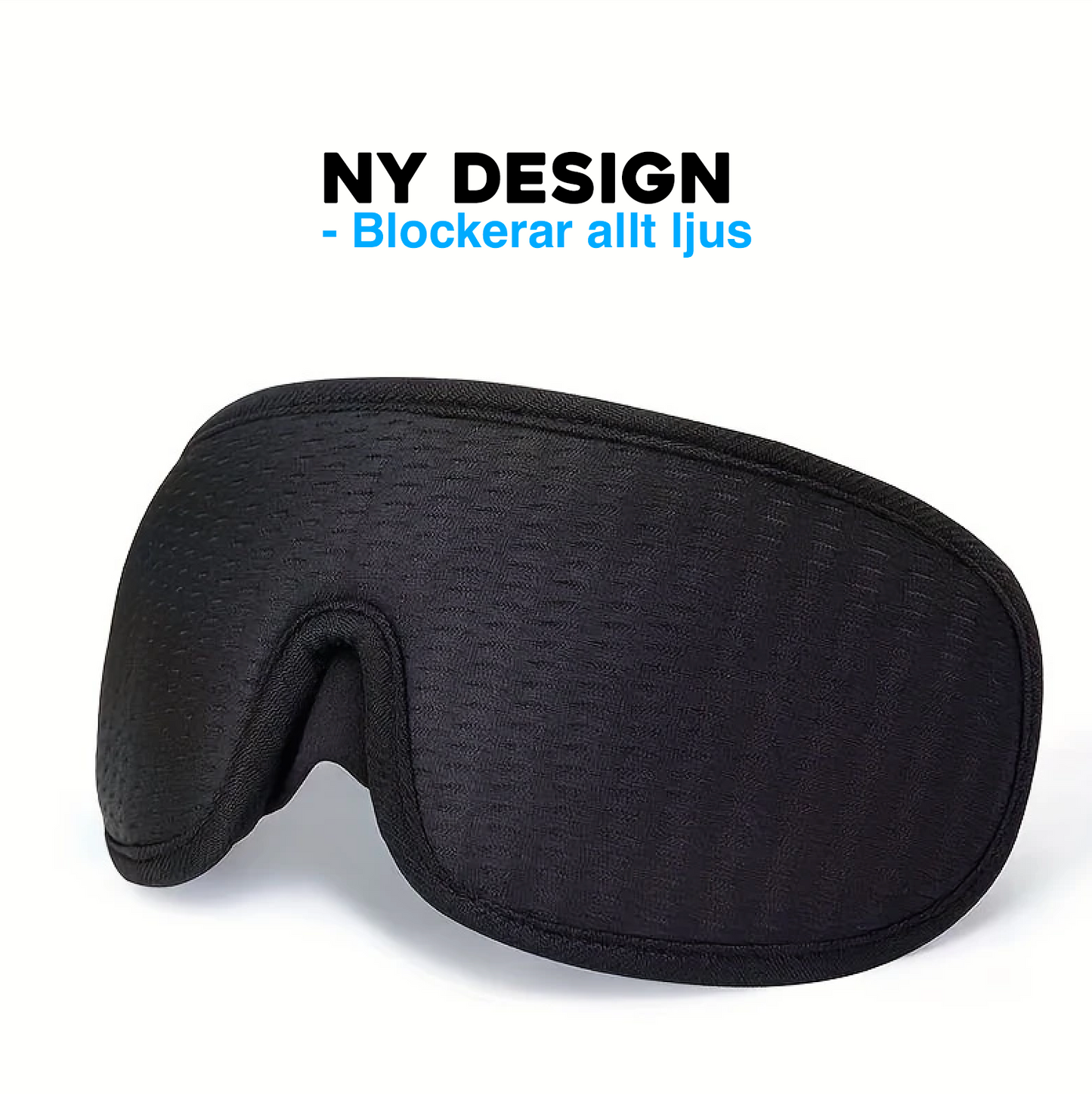 Premium 3D-søvnmaske – myk, pustende og lett blokkerende