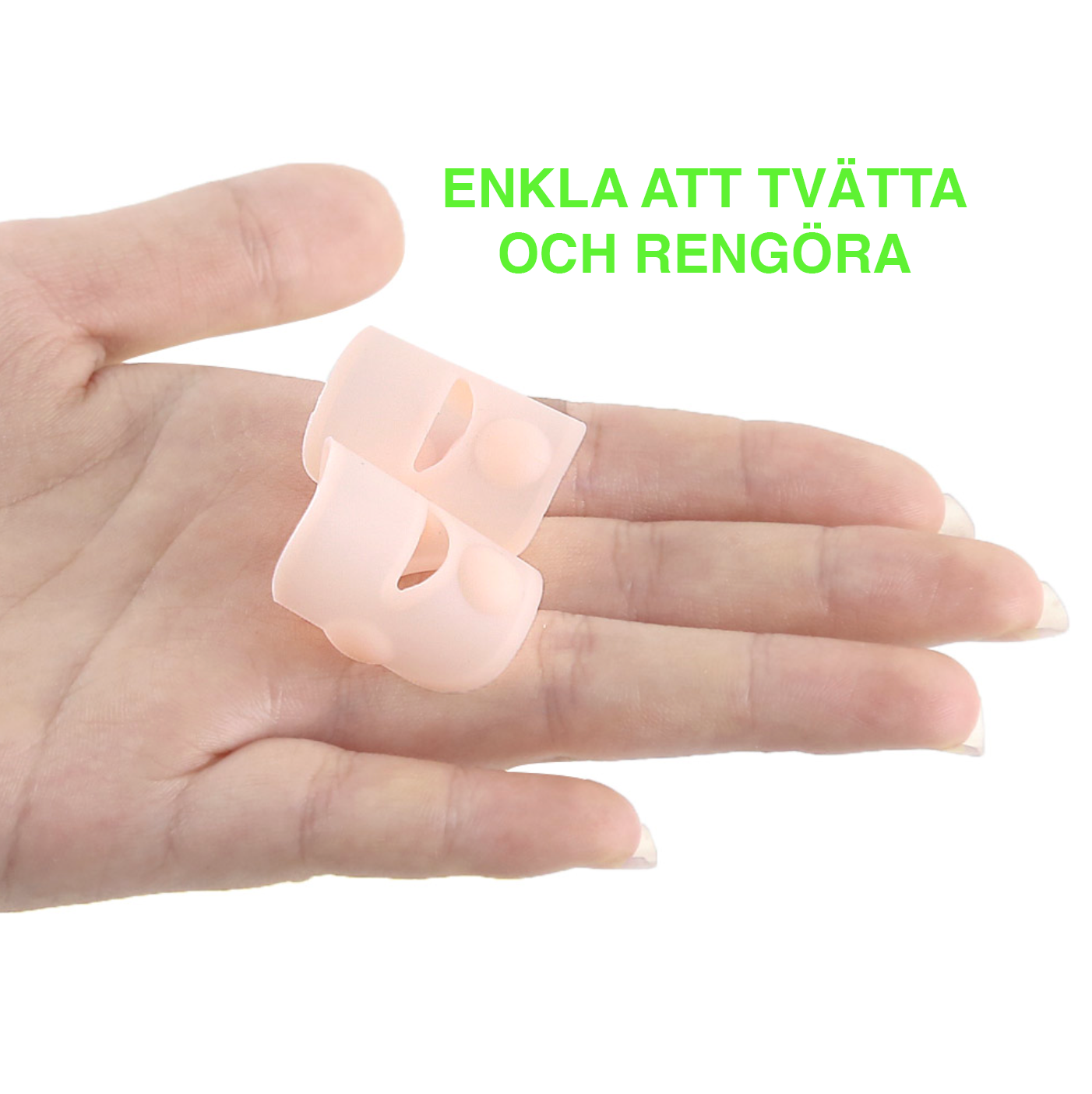 Negletett korrigerende silikonbeskytter for stortåen (2 stk.)