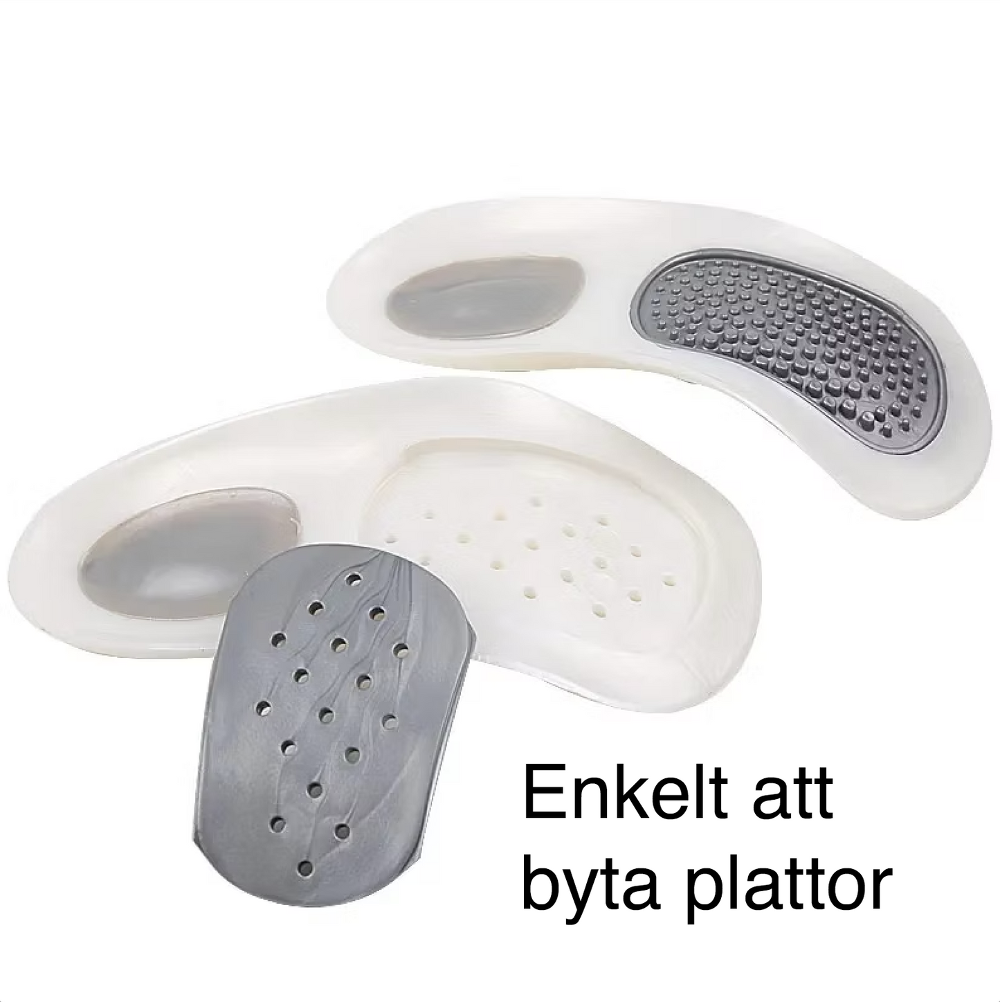 Fotbuestøtte med 4 justerbare innlegg for tilpasset støtte