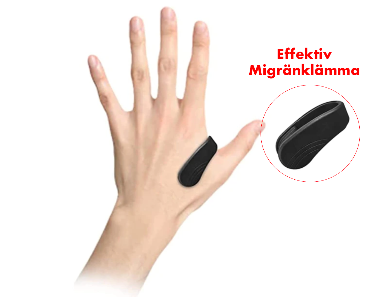 Effektiv migreneklemme for migrenespenning, angst og hodepinelindring