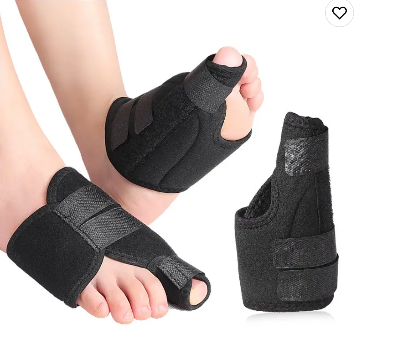 Nattstøtte for hallux valgus (2 stk.)