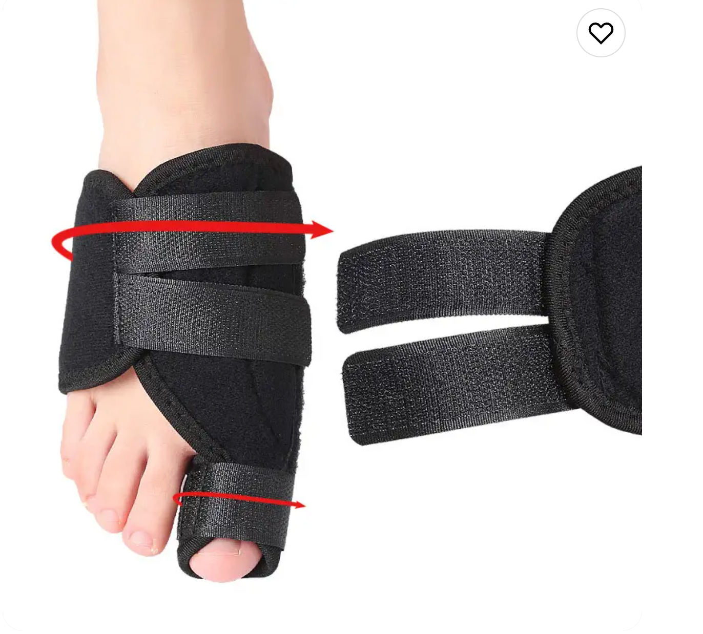 Nattstøtte for hallux valgus (2 stk.)
