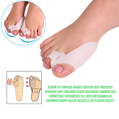 Tåspreder silikon, hallux valgus (2 stk)