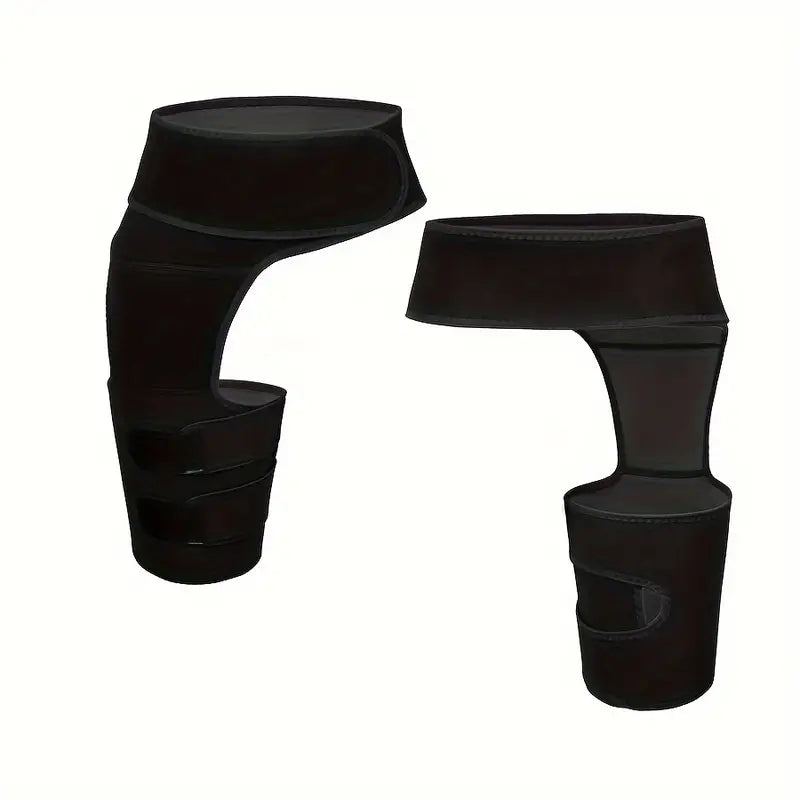 Neopren hoftestøtte for smertelindring i isjias, lyske og lår. Justerbar kompresjon, unisex design.