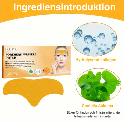 Kollagenbehandling for rynker i pannen – oppstrammende plaster med centella (10 stk)