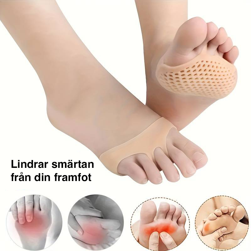 Sklisikre silikonputer med maksimal fotkomfort (2 stk)