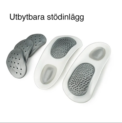 Fotbuestøtte med 4 justerbare innlegg for tilpasset støtte