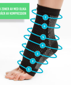 Alternative view of Svart hälsporrestrumpa med kompression (2 st)